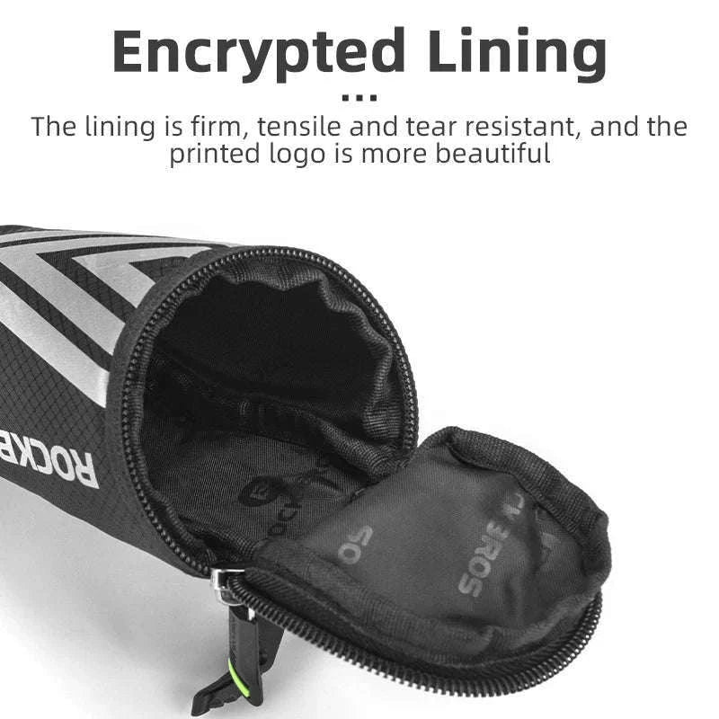 Compact Bike Saddle Bag with Reflective Design & Tool Storage-C28BK Buckle style