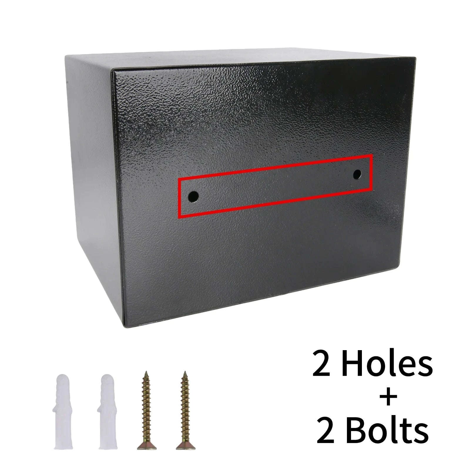 Compact Key Lock Security Safe Box with Steel Construction-ES-Black / france