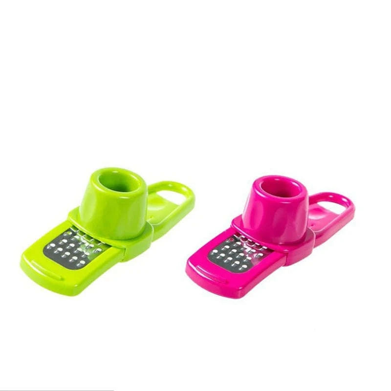 Compact Mini Garlic Grinder – Manual Green Kitchen Press-Rose Red