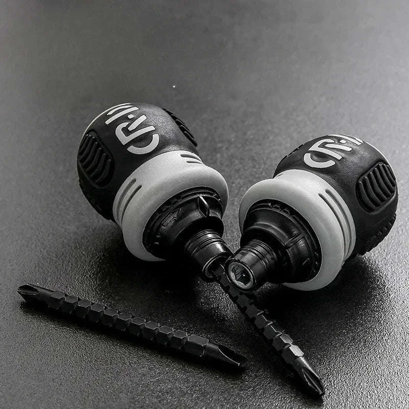 Compact Ratchet Screwdriver Set-black