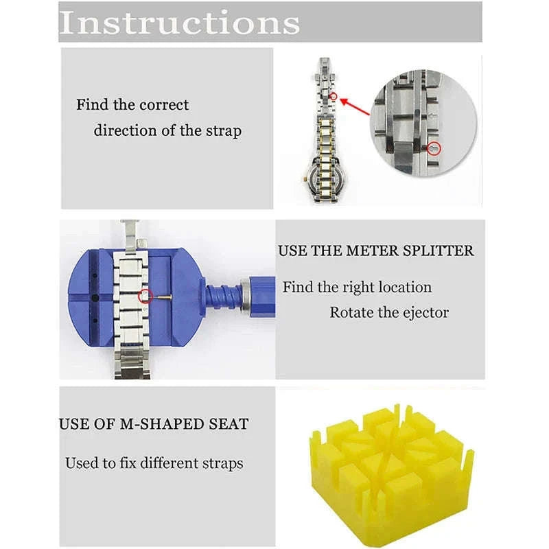 Complete Watch Repair Tool Kit for Battery Replacement & Link Adjustment-149PCS / China Mainland