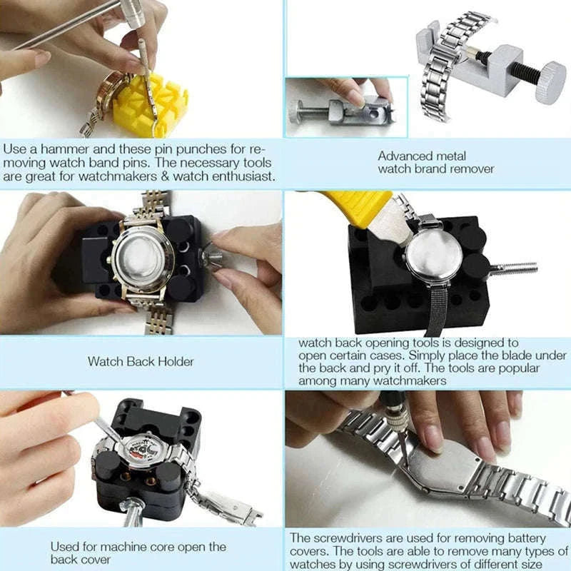 Complete Watch Repair Tool Kit for Battery Replacement & Link Adjustment-149PCS / China Mainland
