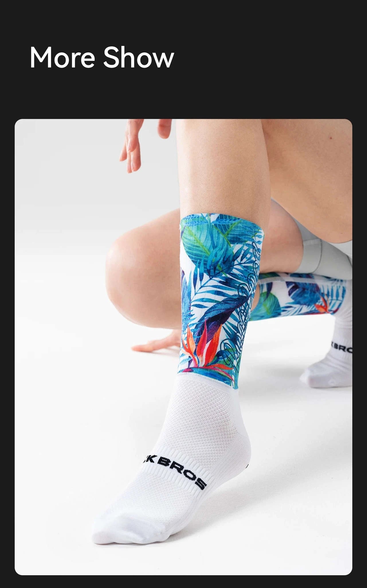 Compression Cycling Socks Knee-High Non-Slip Sports Performance Socks-490065-1 / M(EUR 39-42)