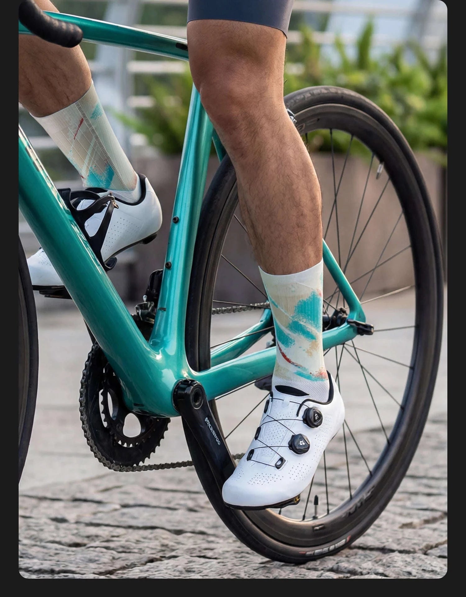 Compression Cycling Socks Knee-High Non-Slip Sports Performance Socks-490065-1 / M(EUR 39-42)