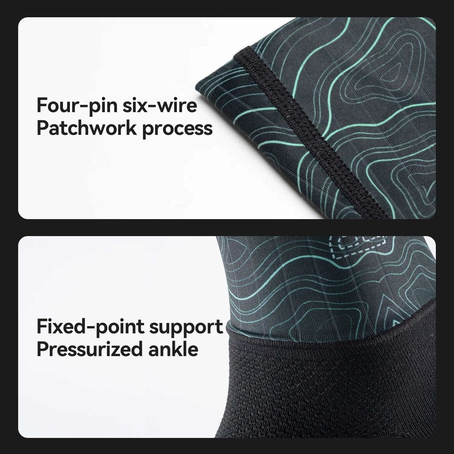 Compression Cycling Socks Knee-High Non-Slip Sports Performance Socks-490065-1 / M(EUR 39-42)