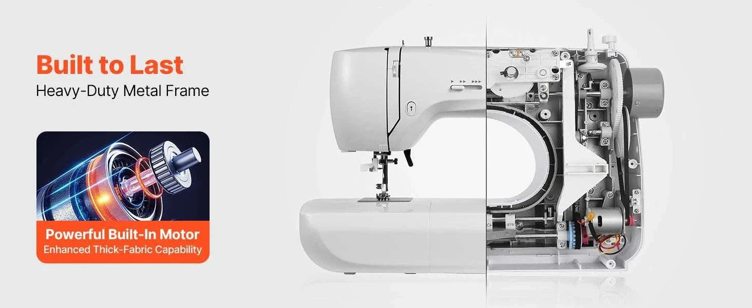 Computerized Sewing Machine with 60 Stitches, LED & Heavy-Duty Frame-42w 60 Patt. / United States