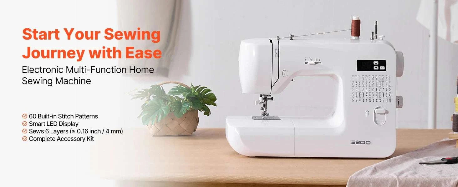 Computerized Sewing Machine with 60 Stitches, LED & Heavy-Duty Frame-42w 60 Patt. / United States