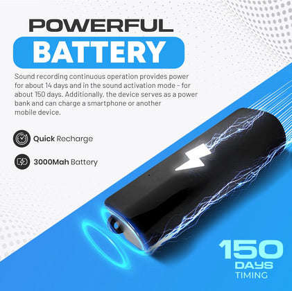 Concealed Voice Recorder Power Bank for Discreet Audio Capture-Default Title