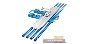 Concrete Bull Float Kit 1200x200mm with 4 Handles Round End Trowel-Blue 1200x200mm / United States