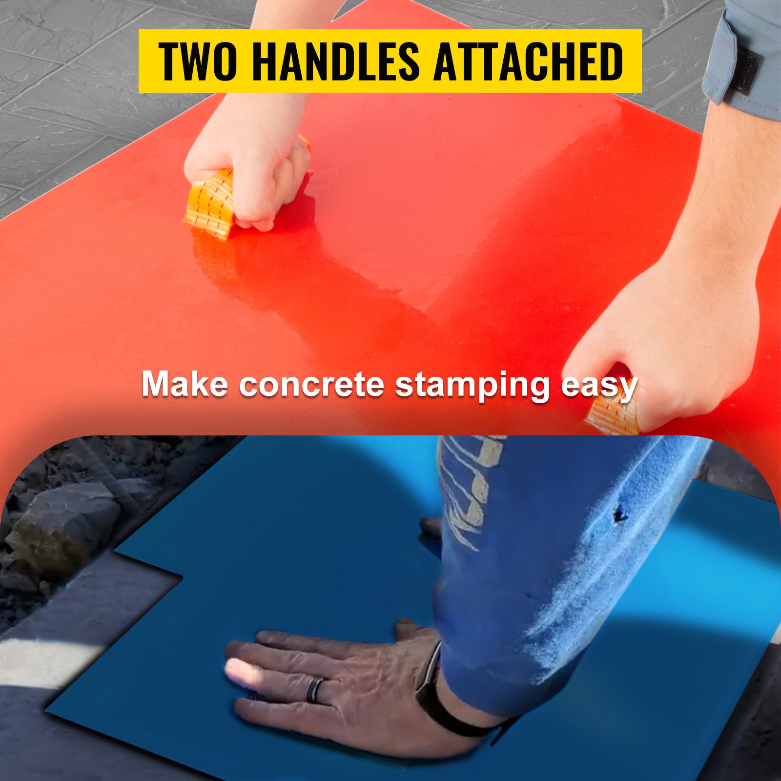 Concrete Stamp Mats 24x24" Set of 4 Stone Texture Skins