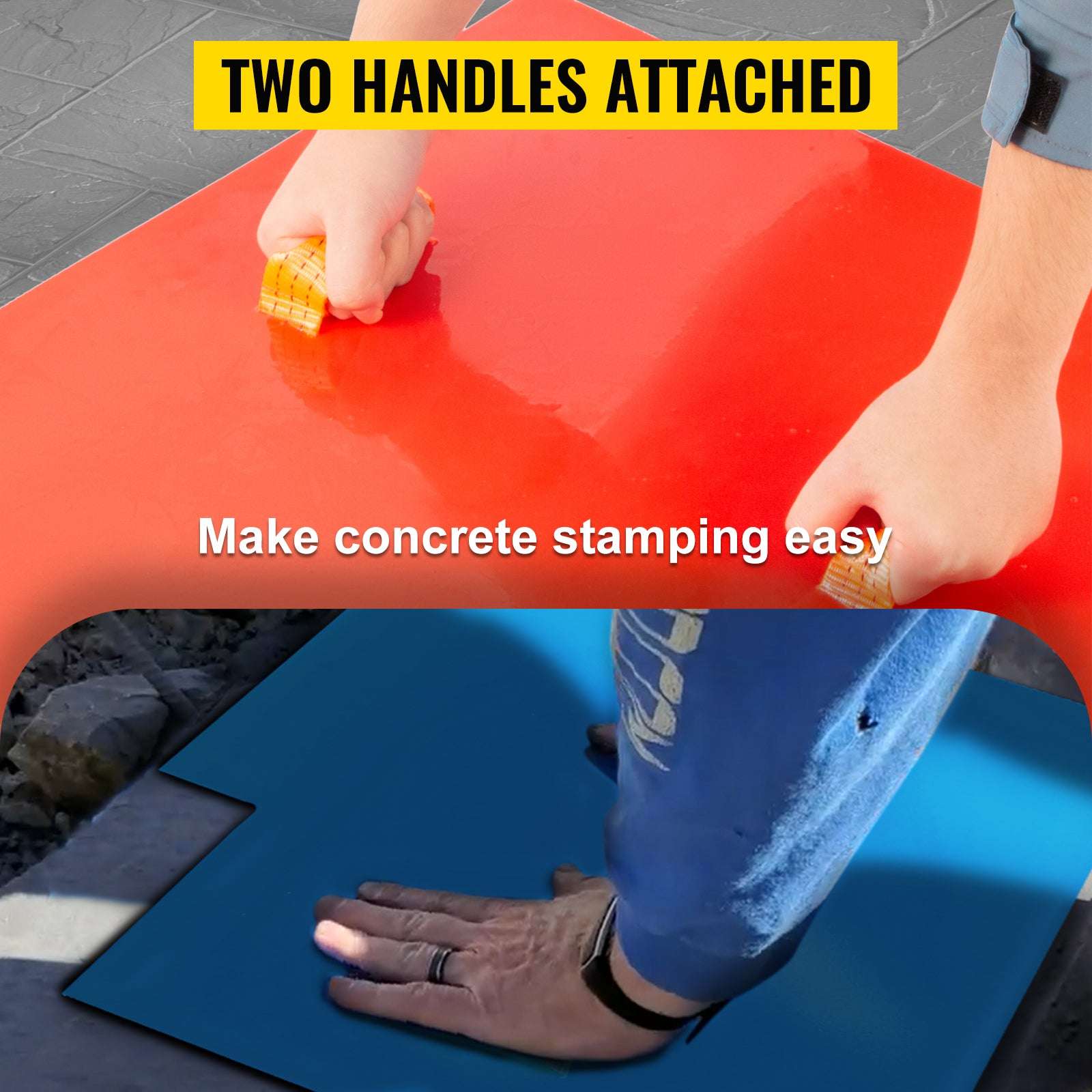 Concrete Stamp Mats 24x24" Set of 4 Stone Texture Skins-United States