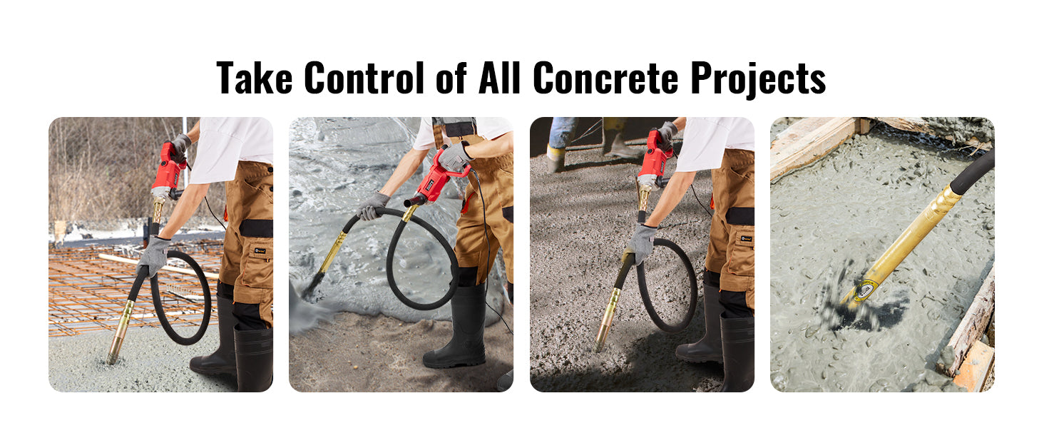 Elektrický betonový vibrátor 800W, 13000 ot./min, nástroj pro zhutňování cementu