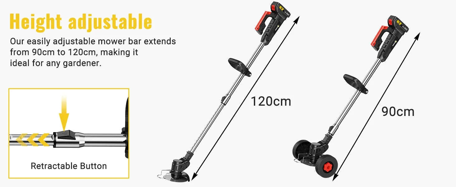 Conentool 24V Cordless Strimmer with Dual Batteries and Blade Set-21V-Green / UK / UNITED KINGDOM