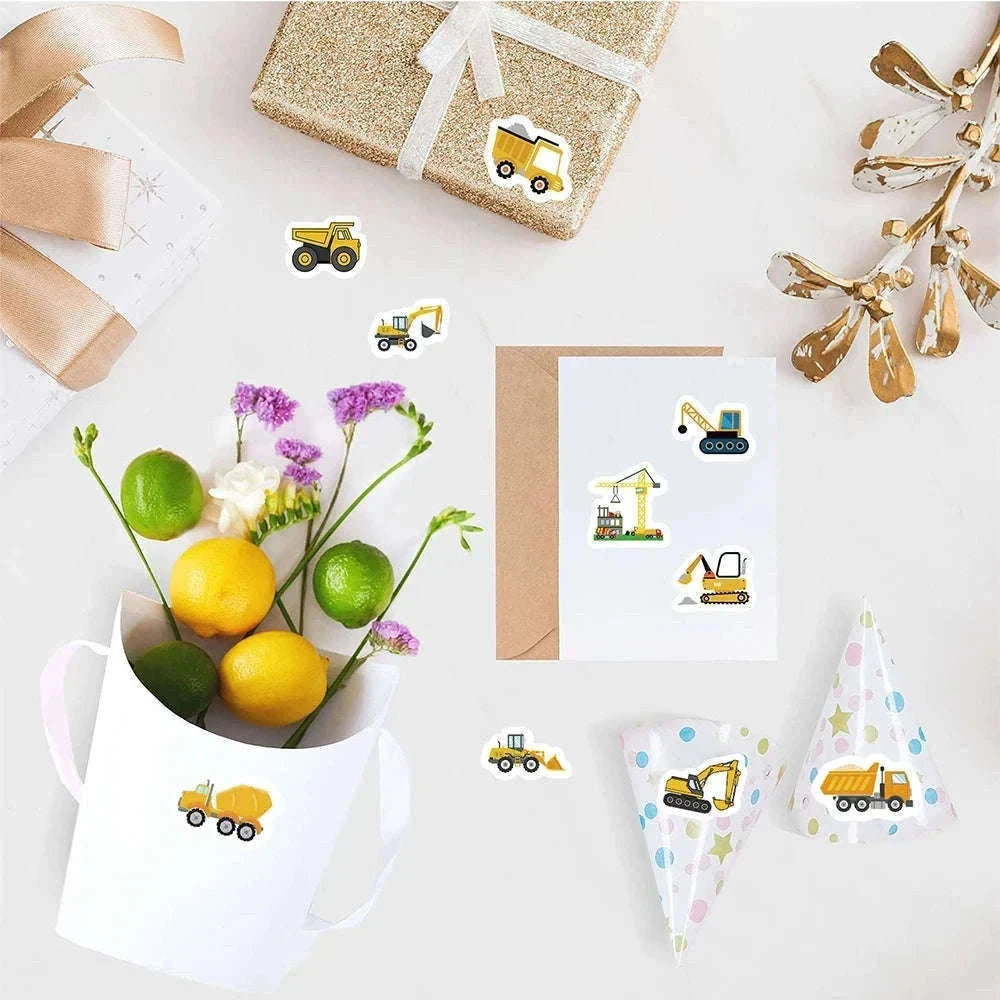 Construction Vehicle Sticker Roll for Kids, 500-Piece-500PCS