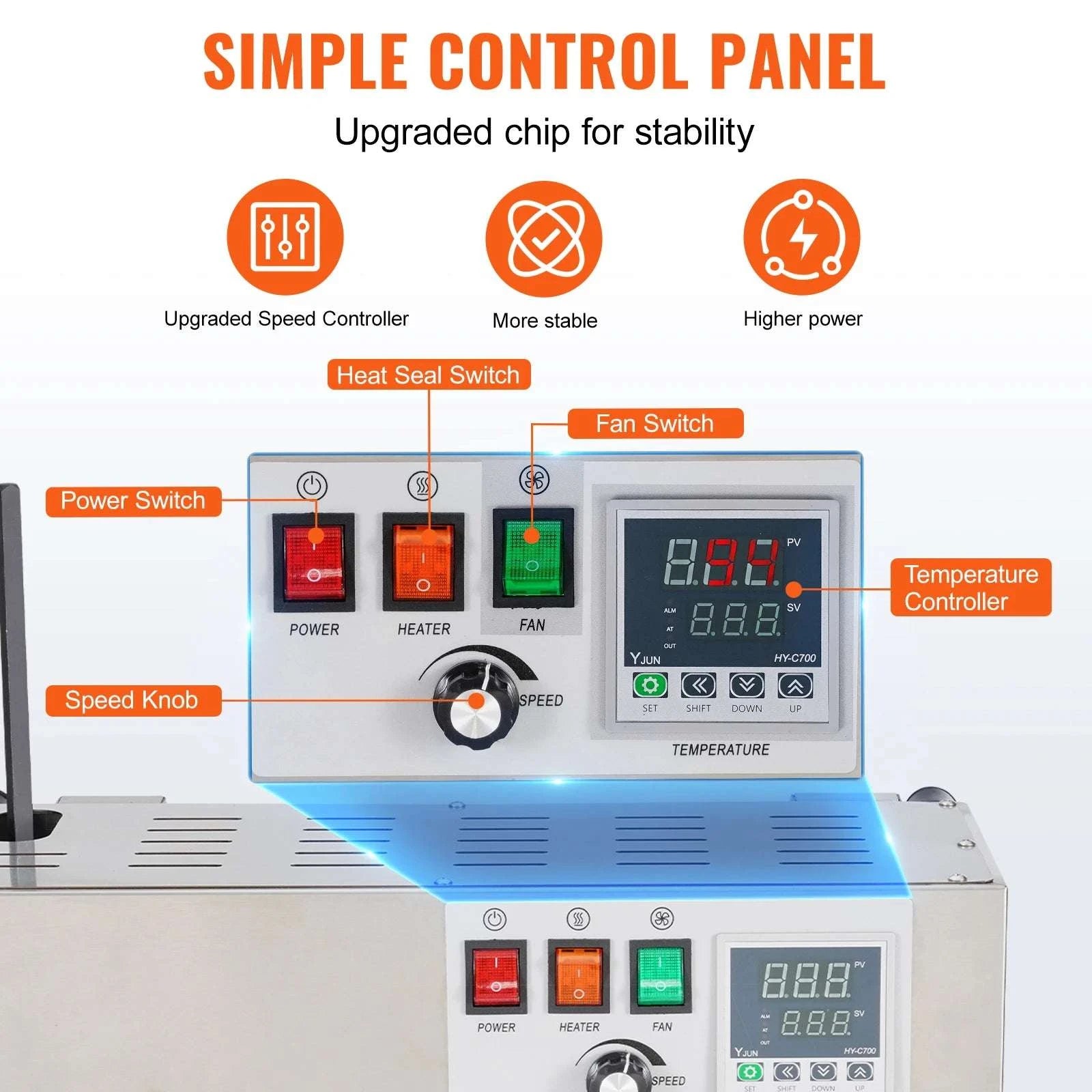 Continuous Band Sealer Machine with Digital Temperature Control-900MLS / spain