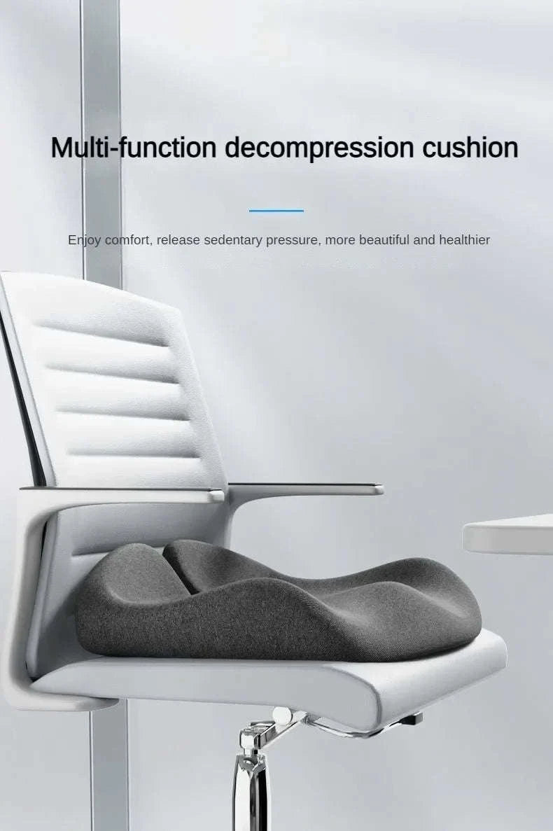 Contoured Memory Foam Seating Pad-Light Gray