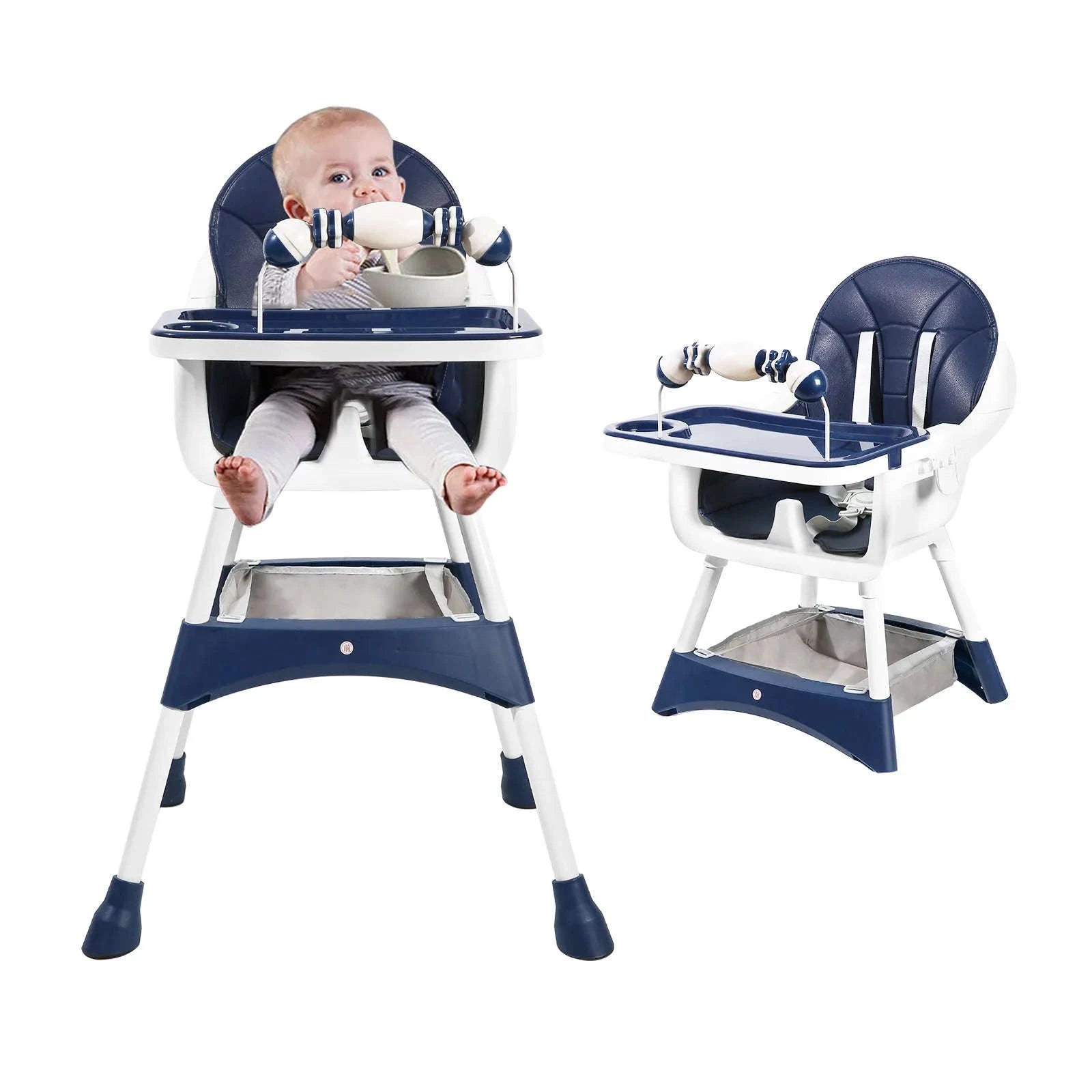 Convertible Baby High Chair-Pink / GERMANY