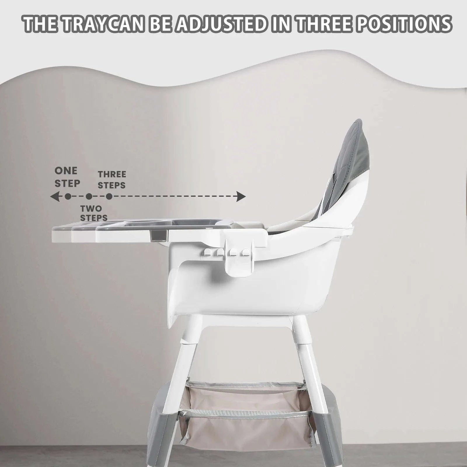 Convertible Baby High Chair-Pink / GERMANY