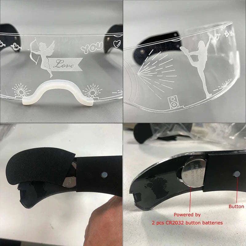 Cool Luminous Colorful LED Party Glasses-high quality Type B