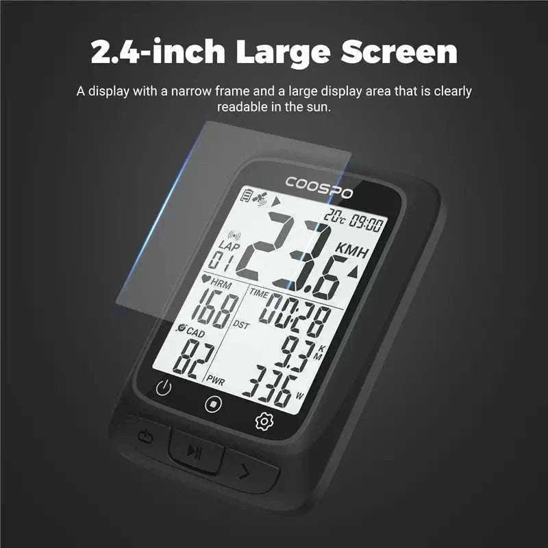 COOSPO BC107 Wireless GPS Bike Computer with Sensor Support-BC26-B