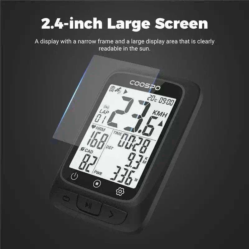 COOSPO BC107 Wireless GPS Bike Computer with Sensor Support-BC26-B