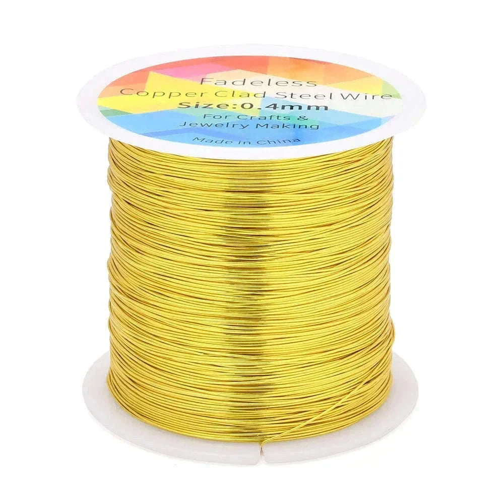 Copper Clad Steel Wire for Sculpting, Craft and Jewelry-0.4mm 100m / dull silver / China Mainland