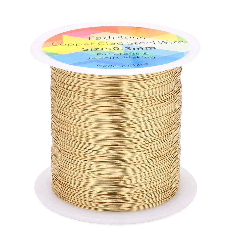 Copper Clad Steel Wire for Sculpting, Craft & Jewelry Making-0.4mm 100m / dull silver / China Mainland