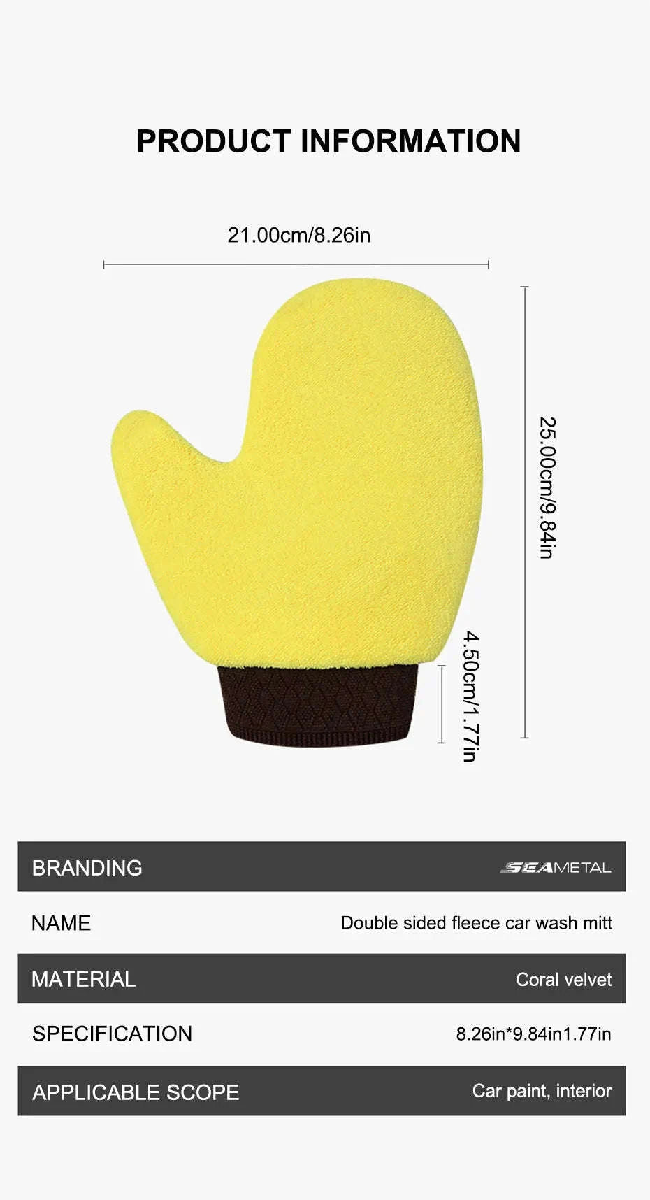 Coral Fleece Car Wash Glove-1pc