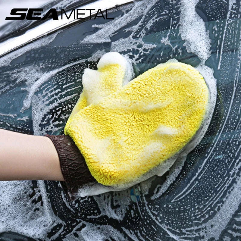 Coral Fleece Car Wash Glove-1pc