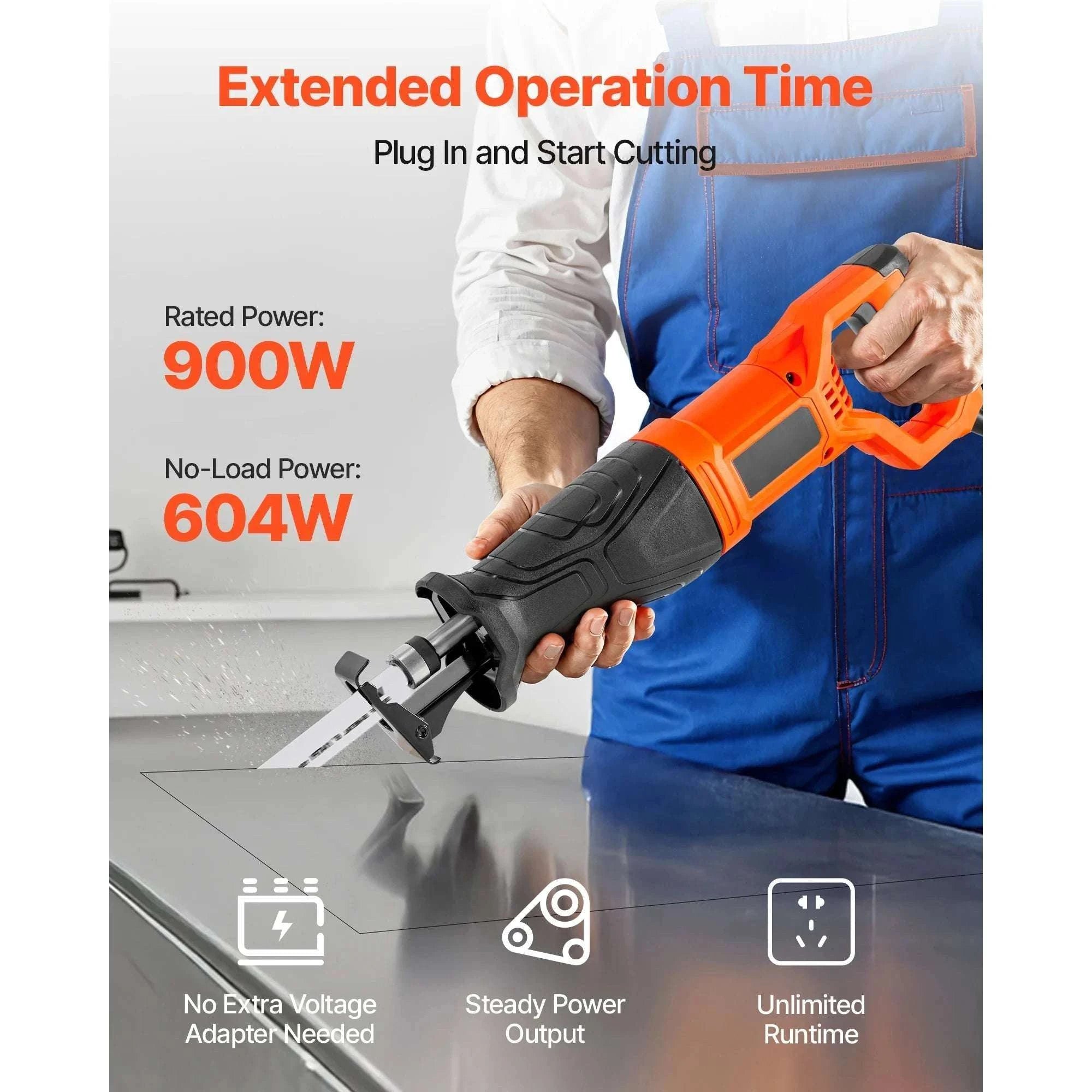 Corded Reciprocating Saw 7.5 Amp 2800 SPM Variable Speed Kit-Cordless 3000spm B / United States