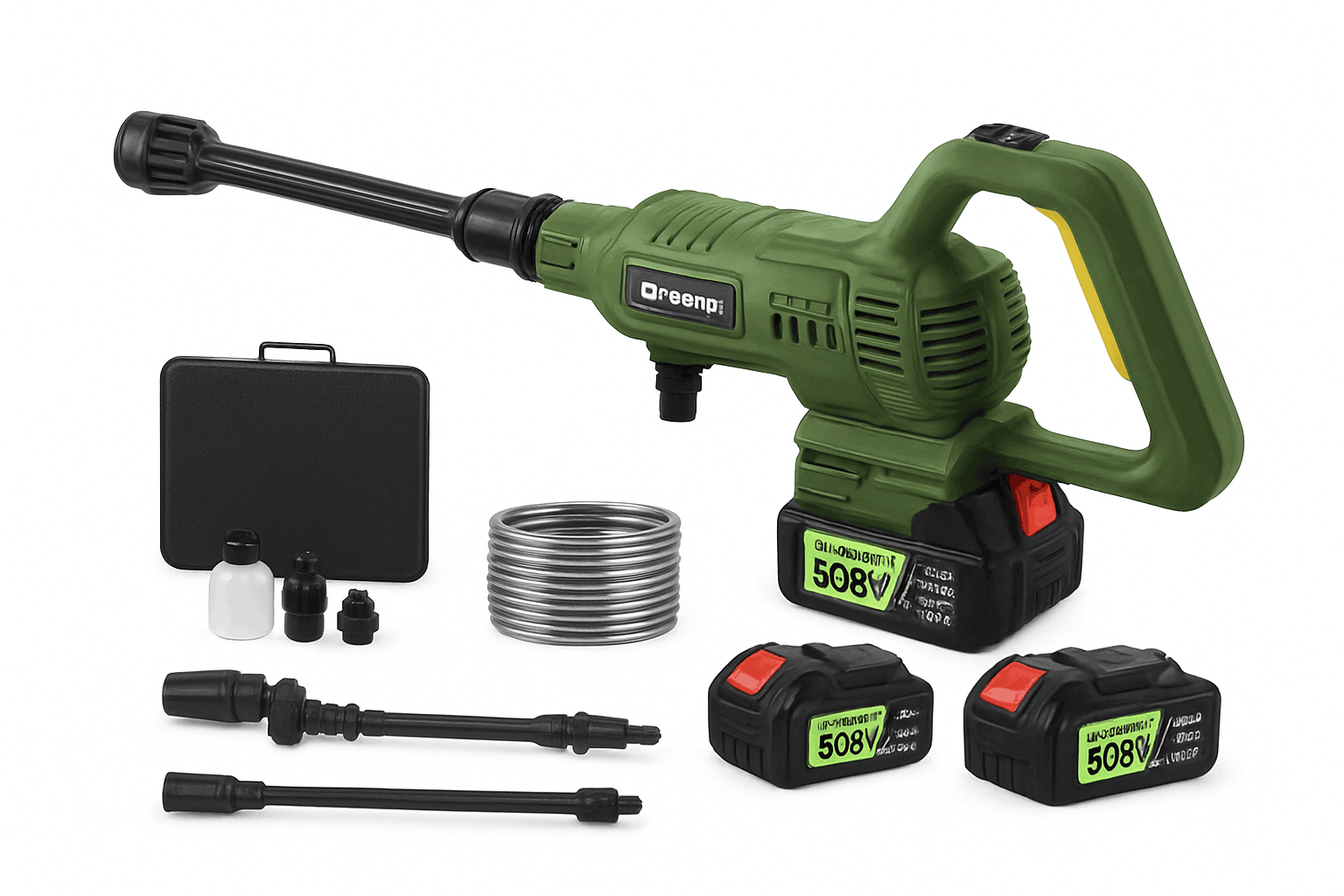 Cordless 200Bar High Pressure Washer Gun with Digital Display-2 Battery / france