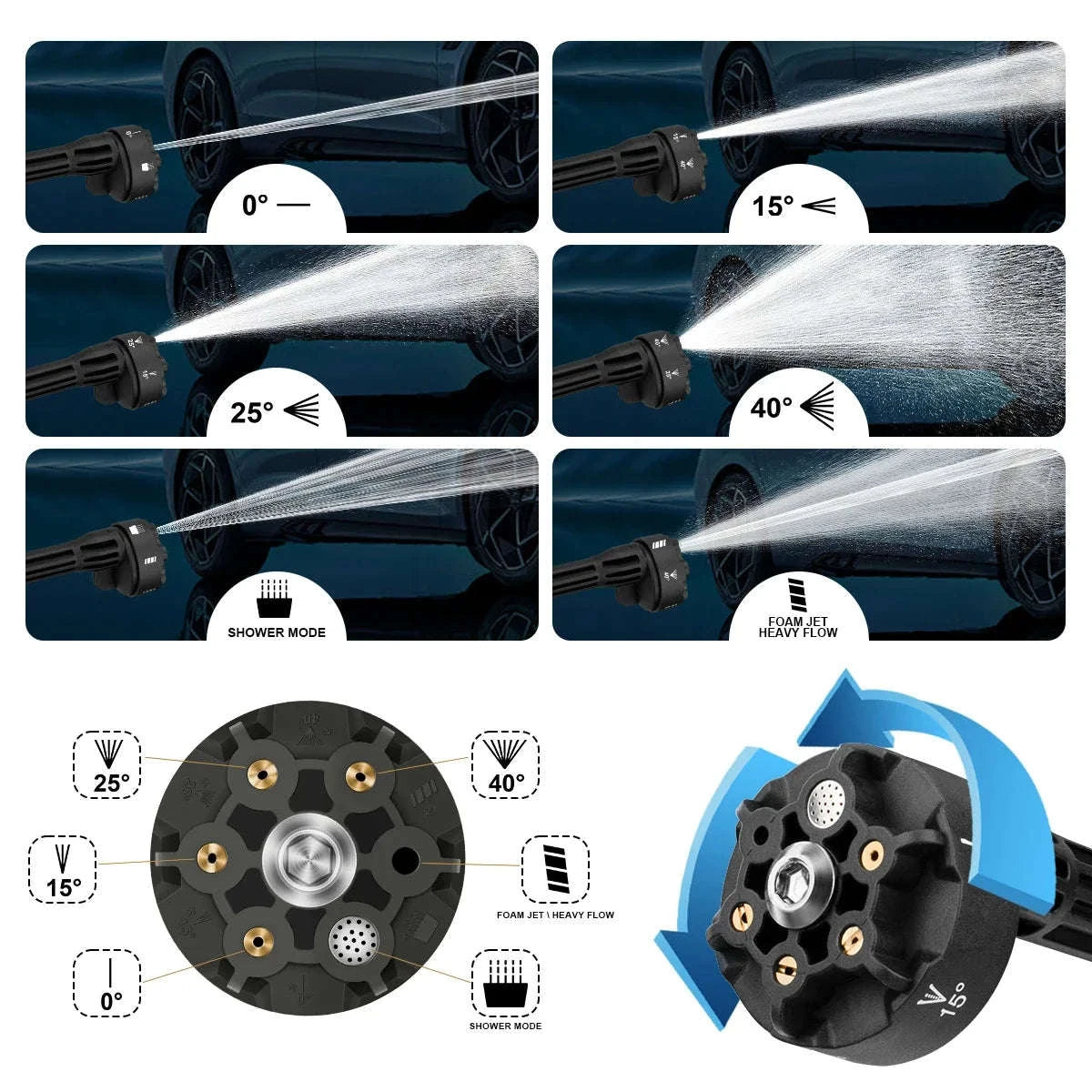 Cordless 200Bar High Pressure Washer Gun with Digital Display-No Battery No Plug / spain