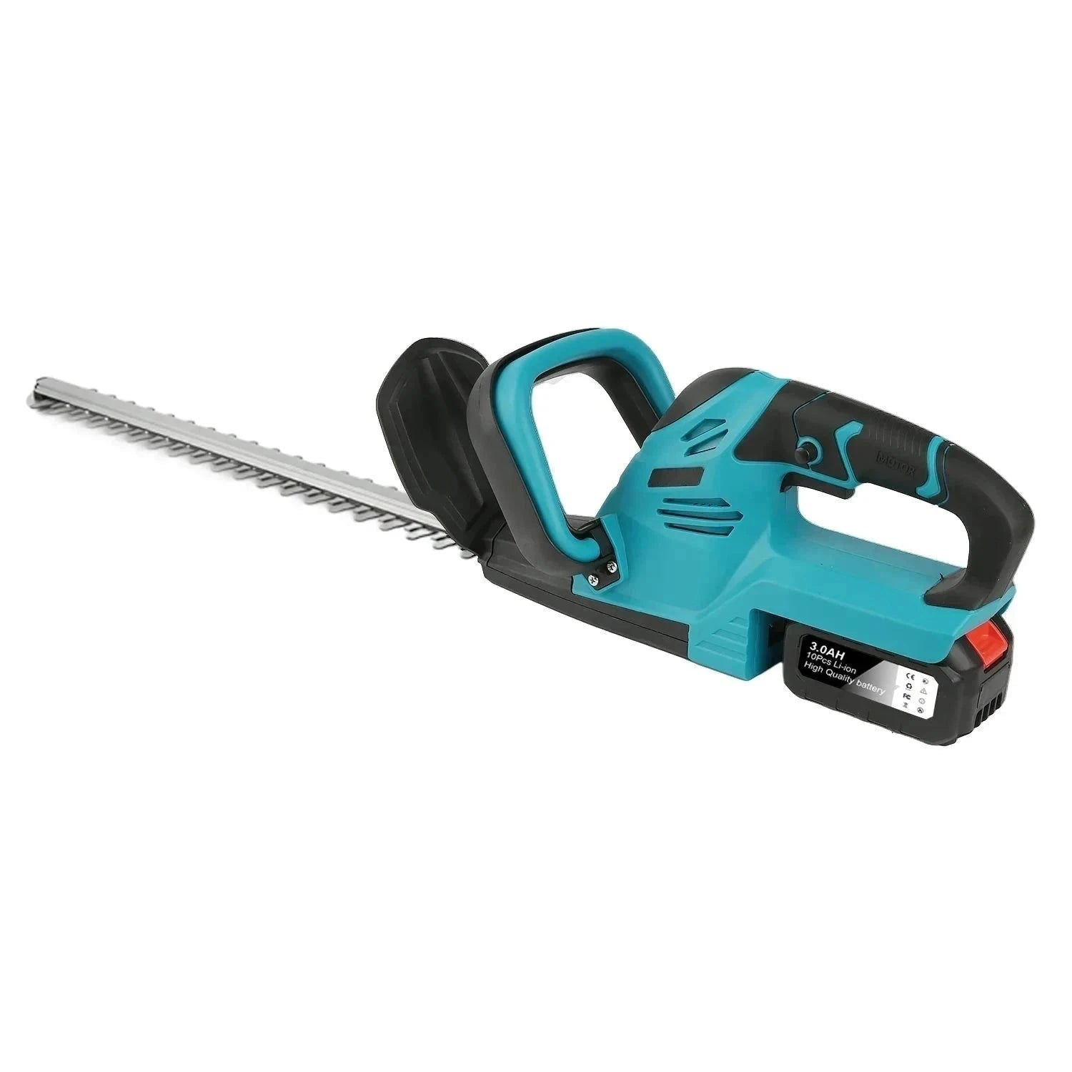 Cordless 21V Hedge Trimmer 520mm Brushless Garden Shear Tool-2 pcs batteries / france