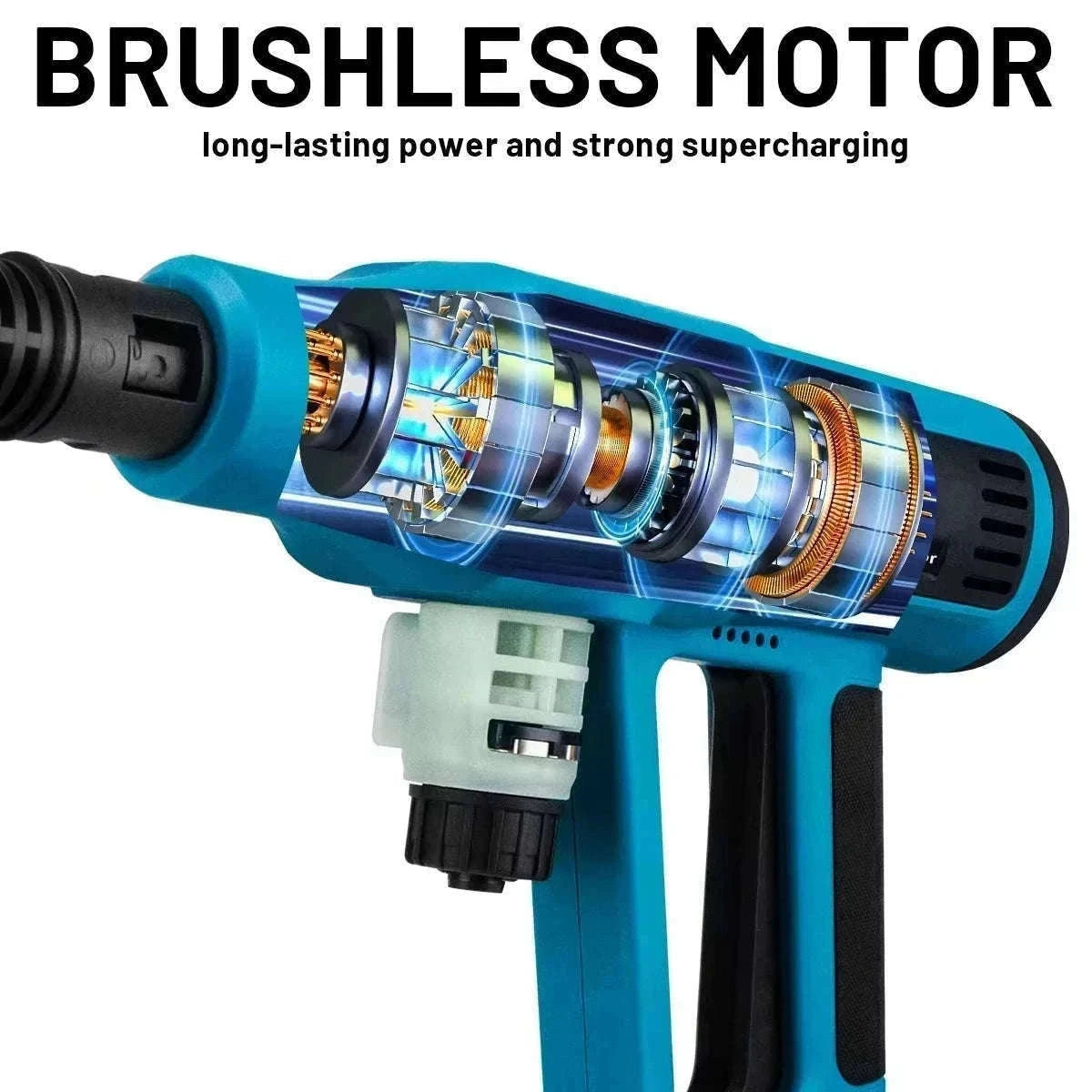 Cordless 250Bar High Pressure Washer Gun with Brushless Motor-China Mainland / 2 Battery 1 Plug