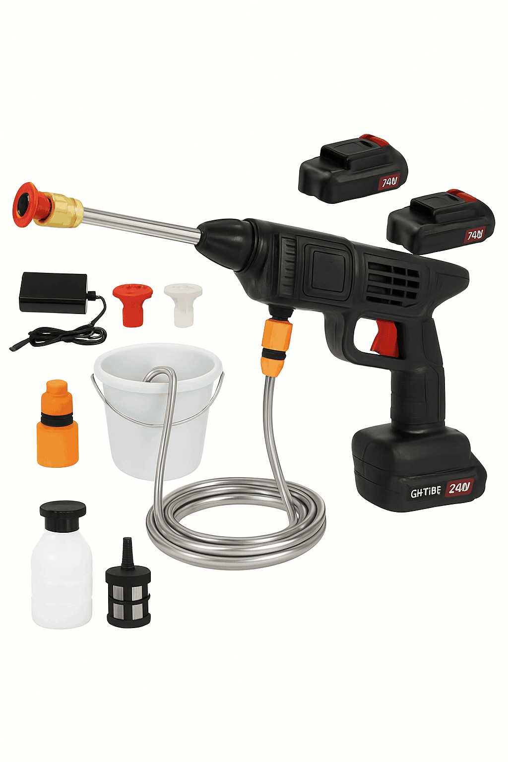 Cordless 50Bar High Pressure Washer for Makita 24V Battery-With 1 battery (Style 2) / france
