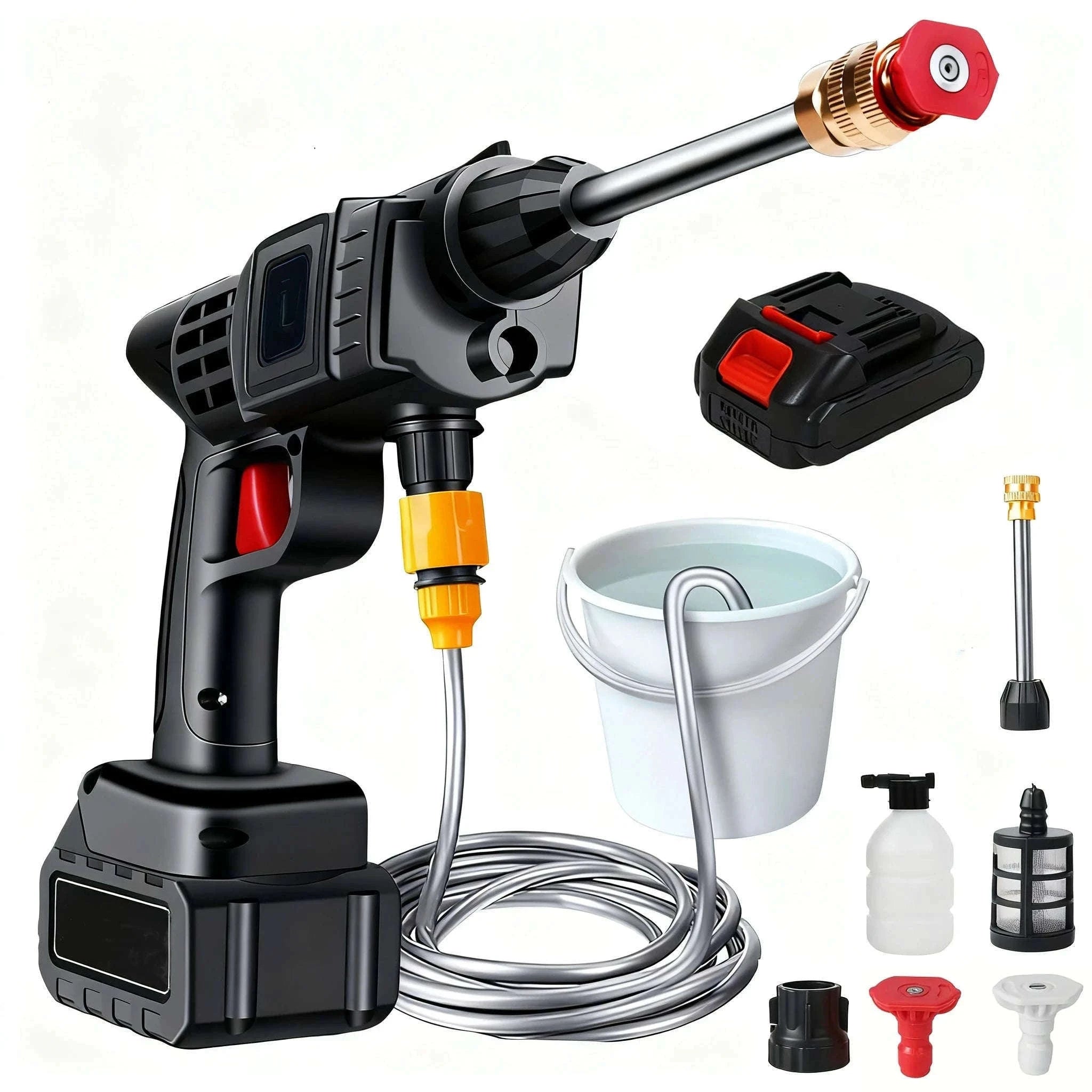 Cordless 50Bar High Pressure Washer for Makita 24V Battery-With 1 battery (Style 2) / france