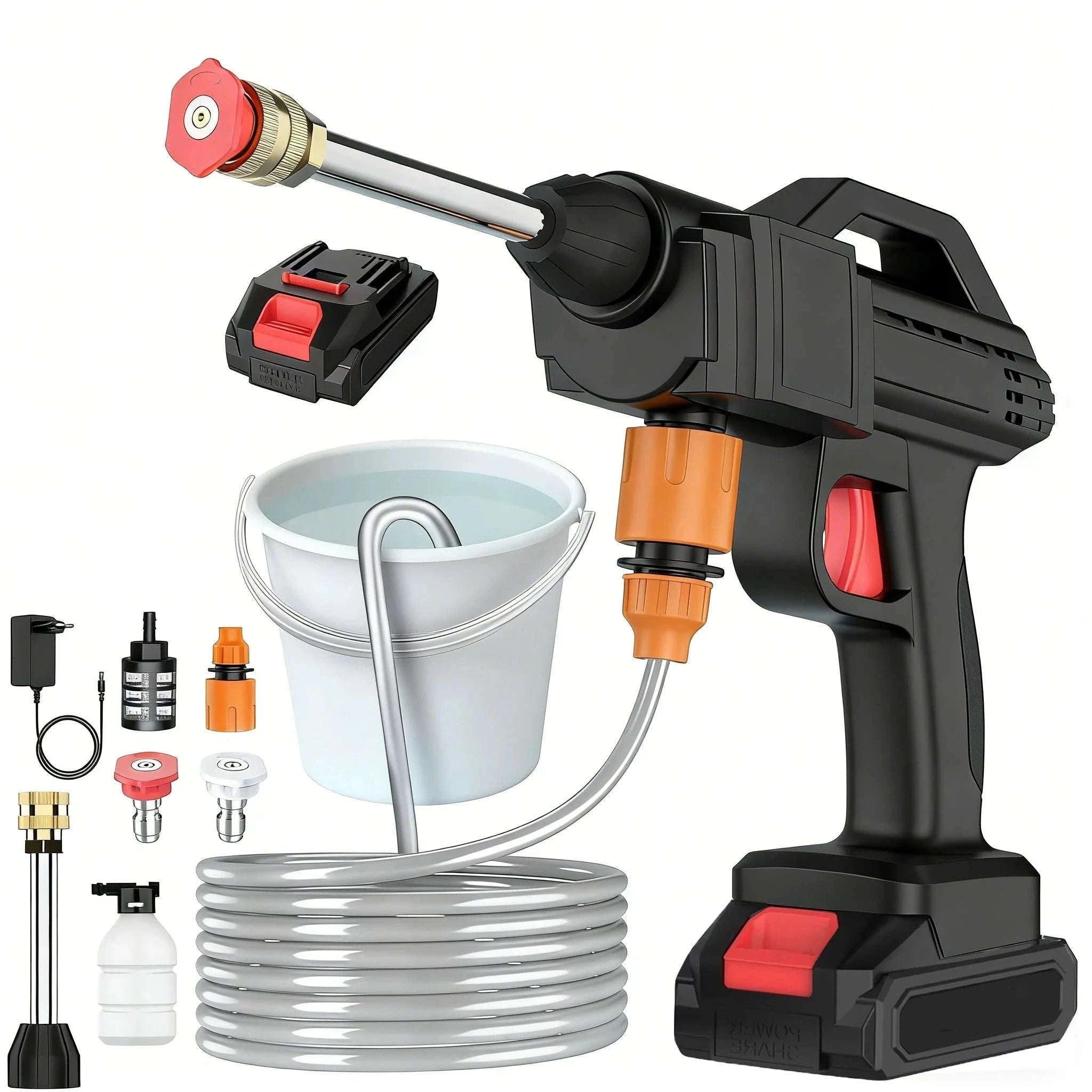 Cordless 50Bar High Pressure Washer for Makita 24V Battery-With 1 battery (Style 2) / france