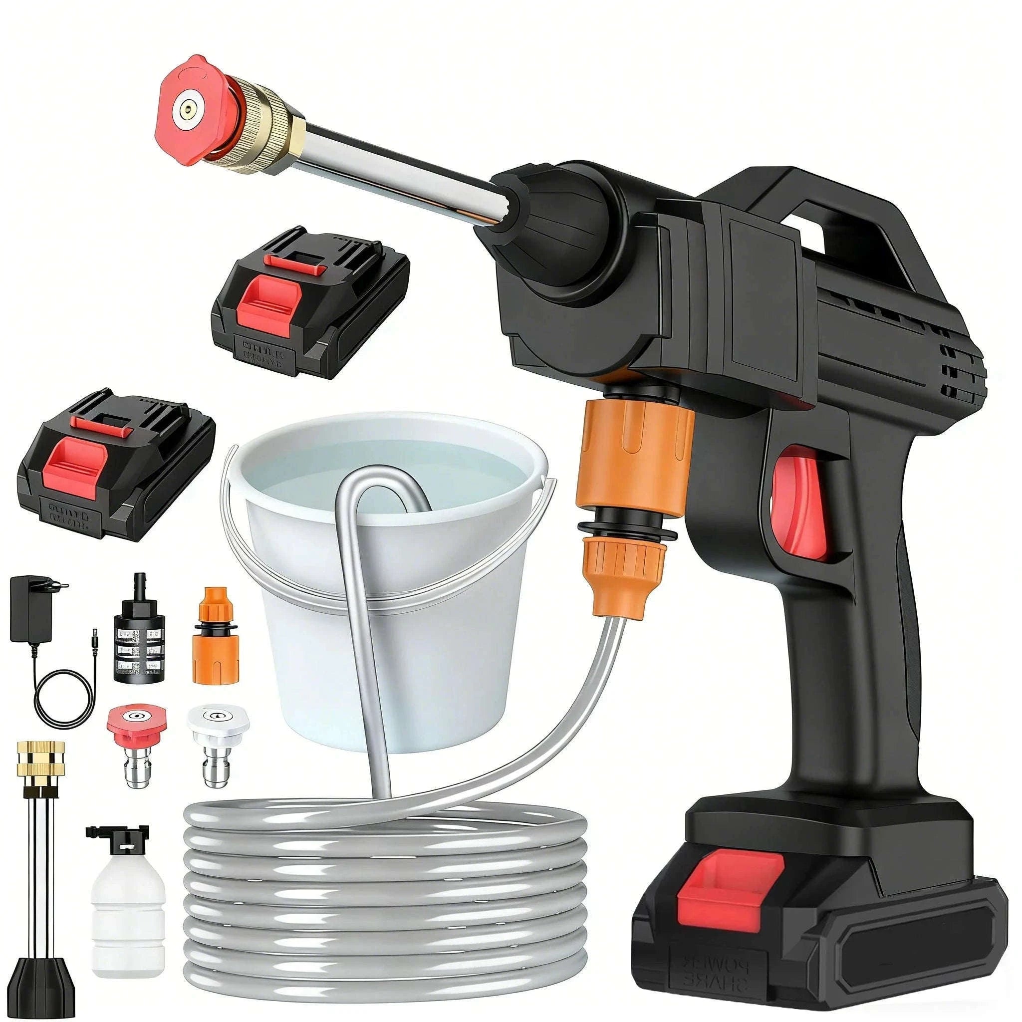 Cordless 50Bar High Pressure Washer for Makita 24V Battery-With 1 battery (Style 2) / france