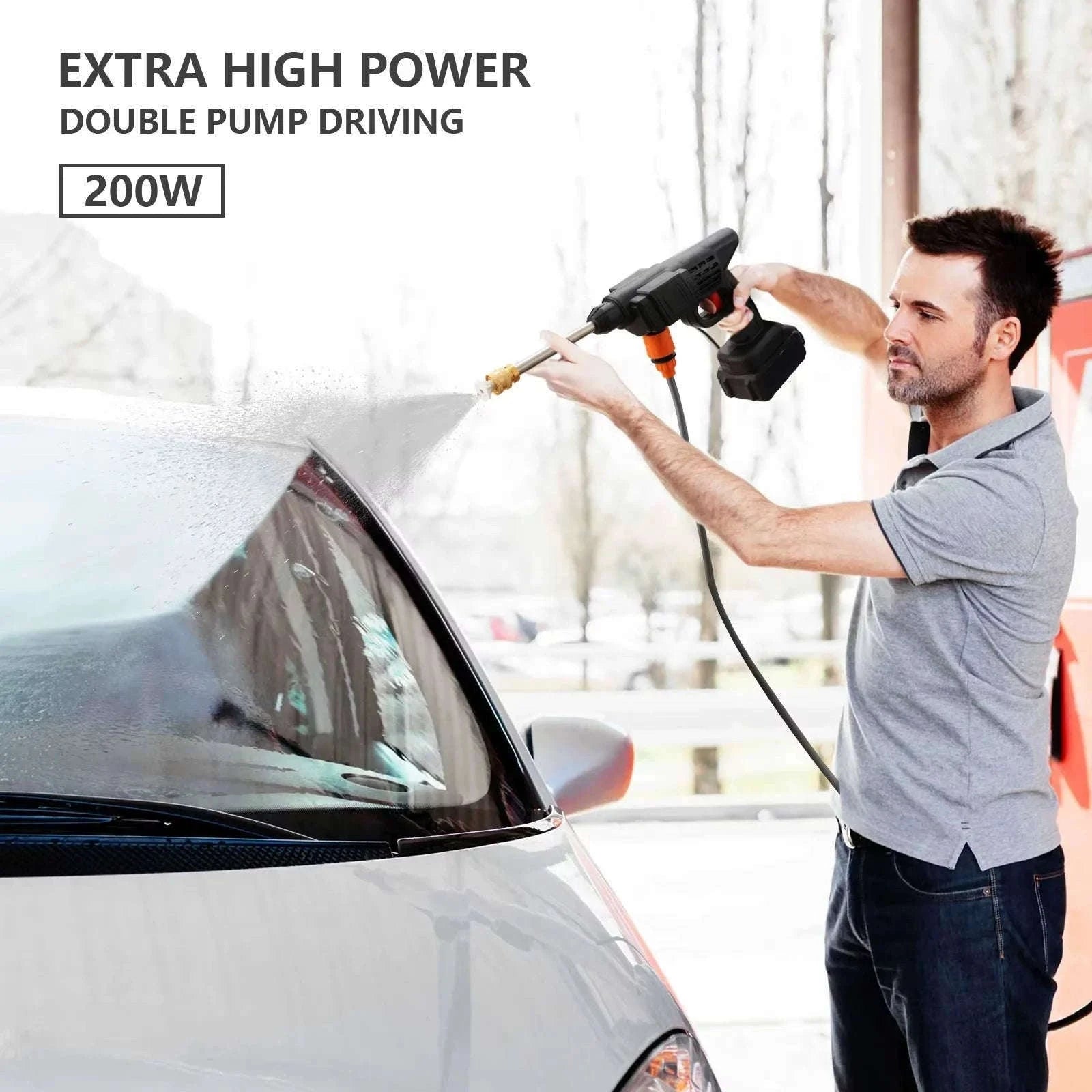 Cordless 50Bar High Pressure Washer for Makita 24V Battery-With 1 battery (Style 2) / france