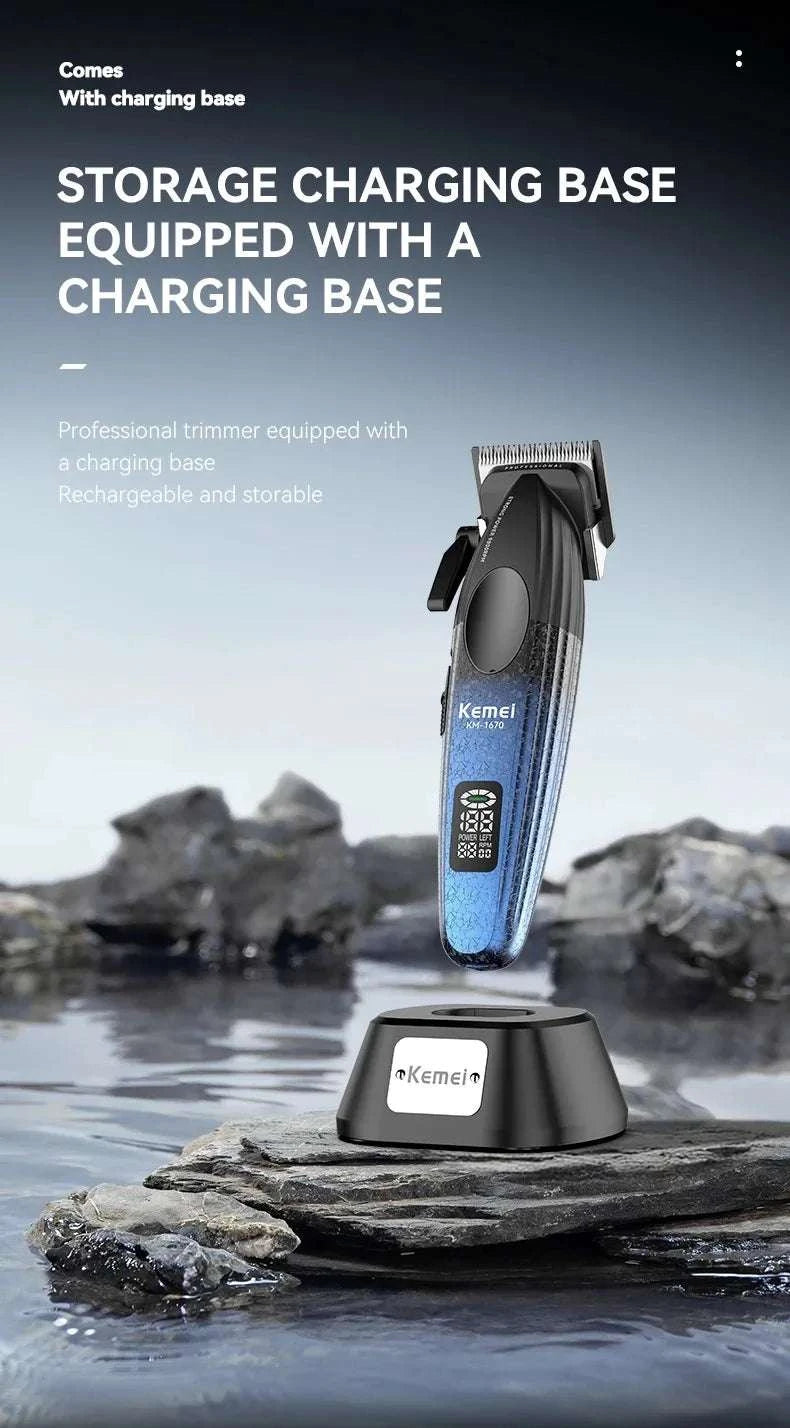 Cordless 9000RPM Hair Clipper Zero Gap Trimmer for Precision Cuts-no box
