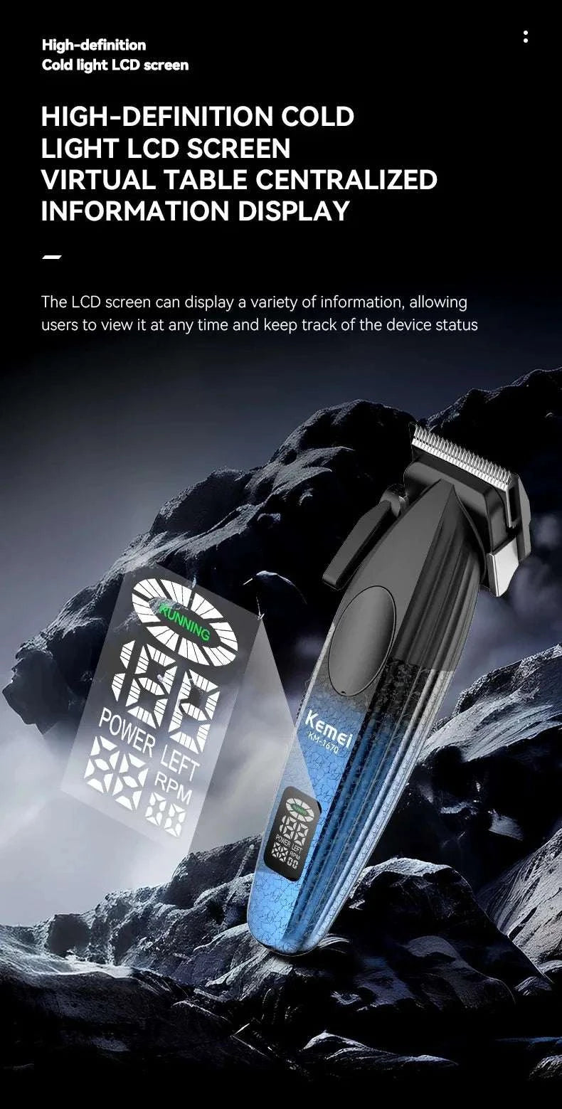 Cordless 9000RPM Hair Clipper Zero Gap Trimmer for Precision Cuts-no box