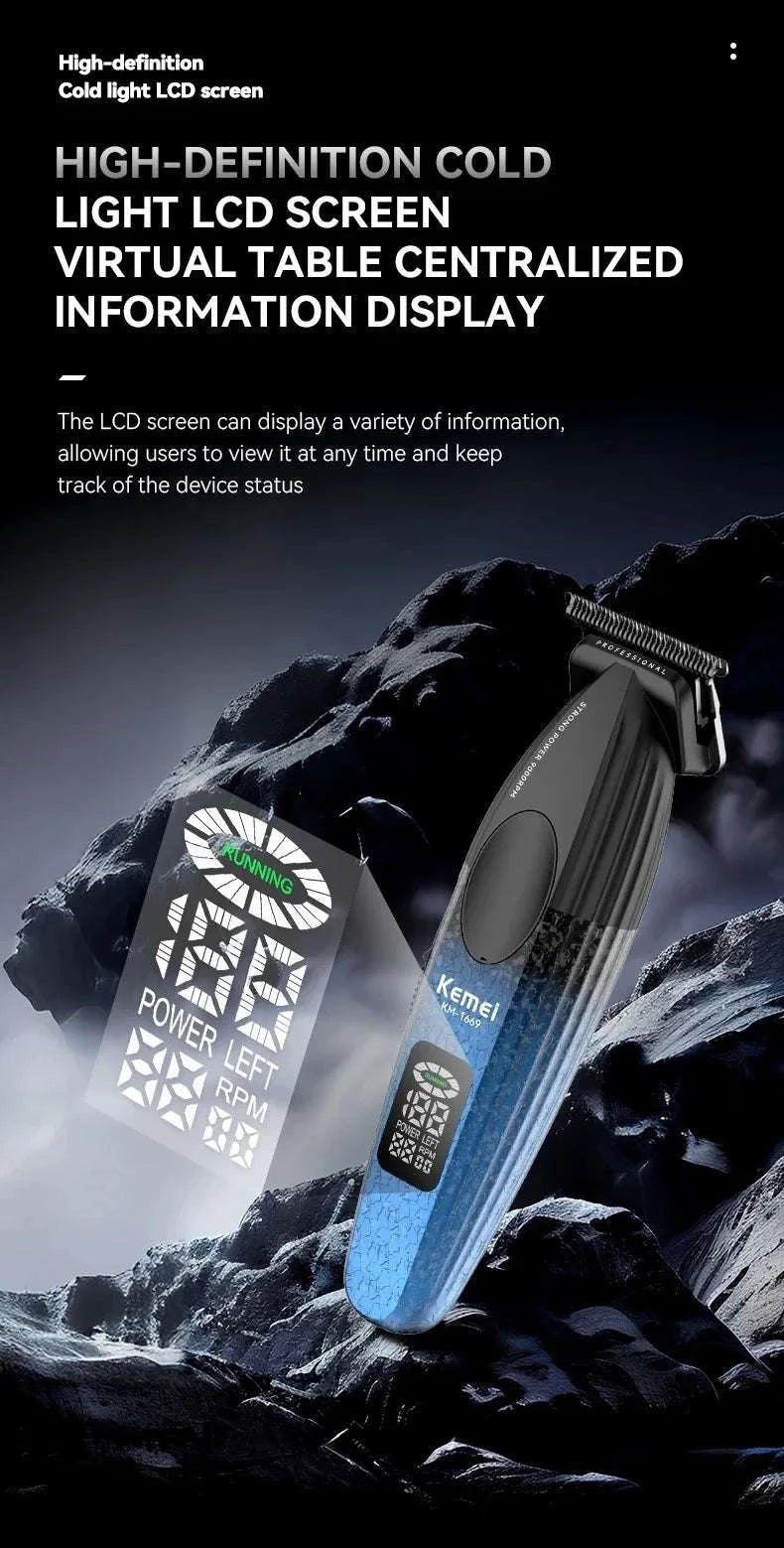Cordless 9000RPM Hair Clipper Zero Gap Trimmer for Precision Cuts-no box