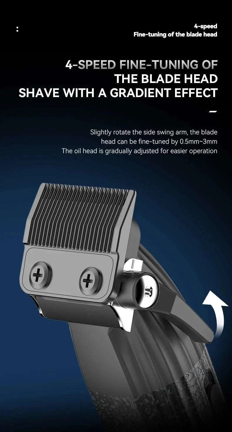 Cordless 9000RPM Hair Clipper Zero Gap Trimmer for Precision Cuts-no box