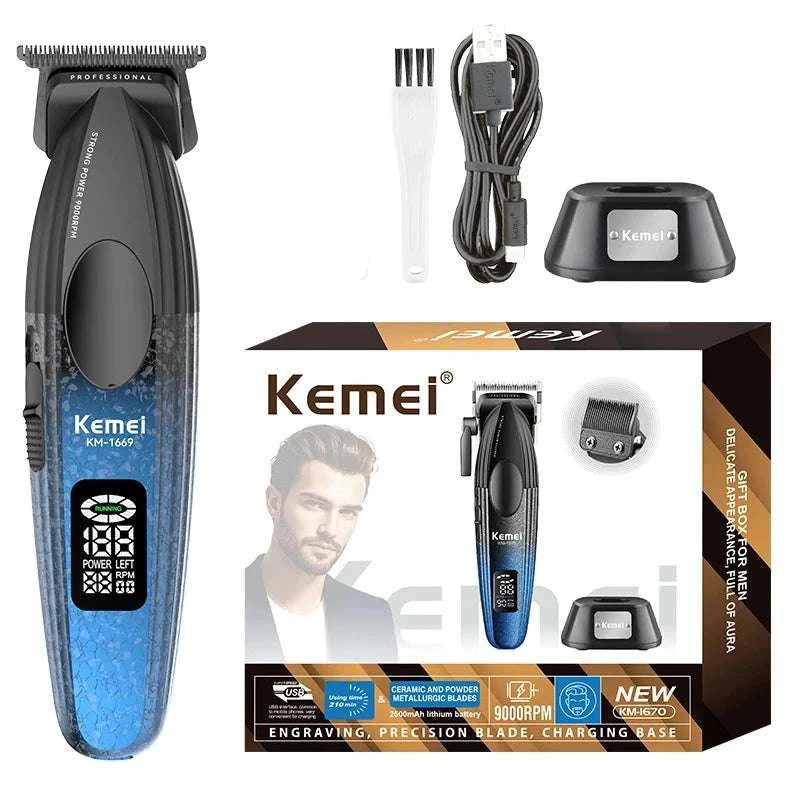 Cordless 9000RPM Hair Clipper Zero Gap Trimmer for Precision Cuts-no box