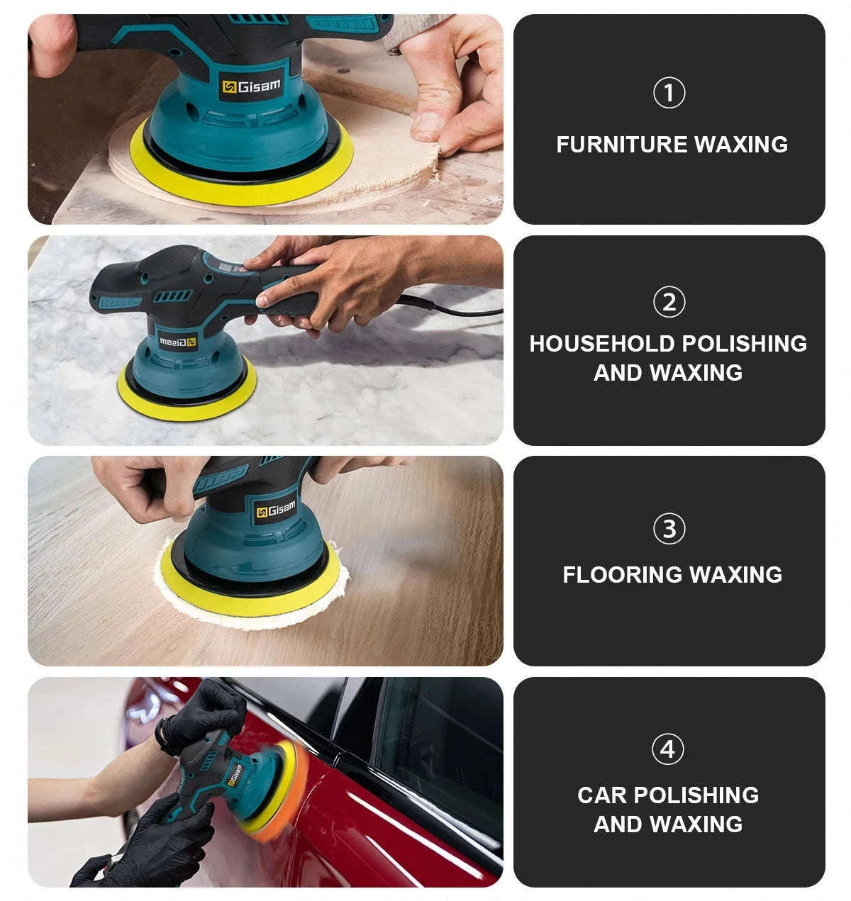 Cordless Car Polisher for Makita 18V Batteries-