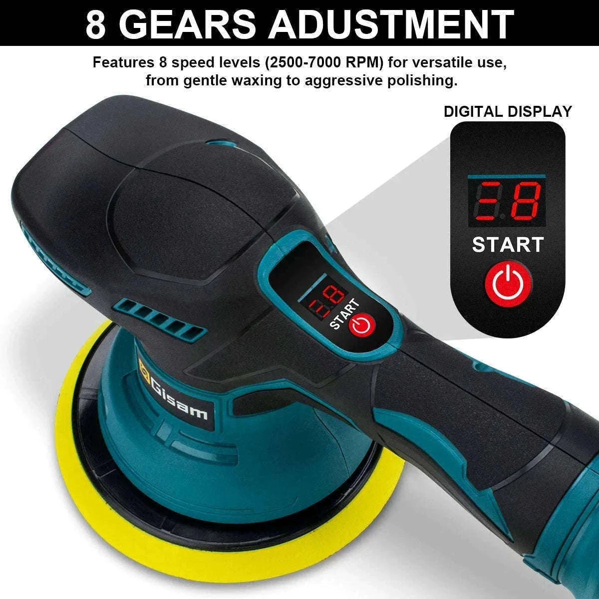 Cordless Car Polisher for Makita 18V Batteries-No Battery No Plug / spain