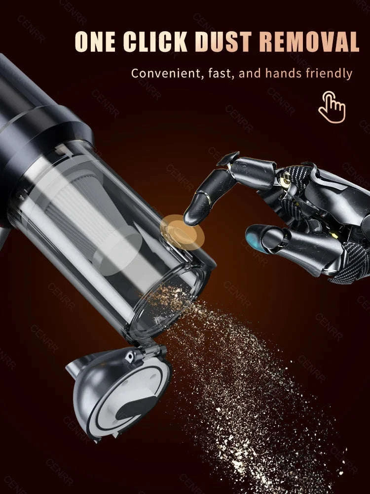 Cordless Car Vacuum Cleaner with Blower, USB-C Rechargeable Handheld-MAX Black 4hepa