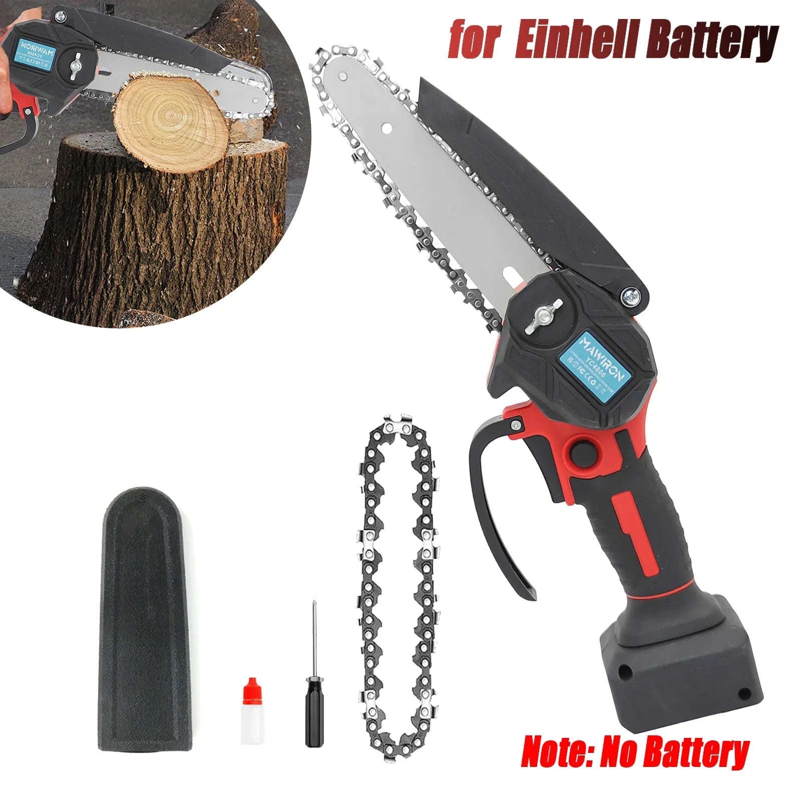 Cordless Chainsaw for Makita 18V – 6 Inch Mini Portable Chainsaw-2 x 3000mAH Battery / EU / GERMANY