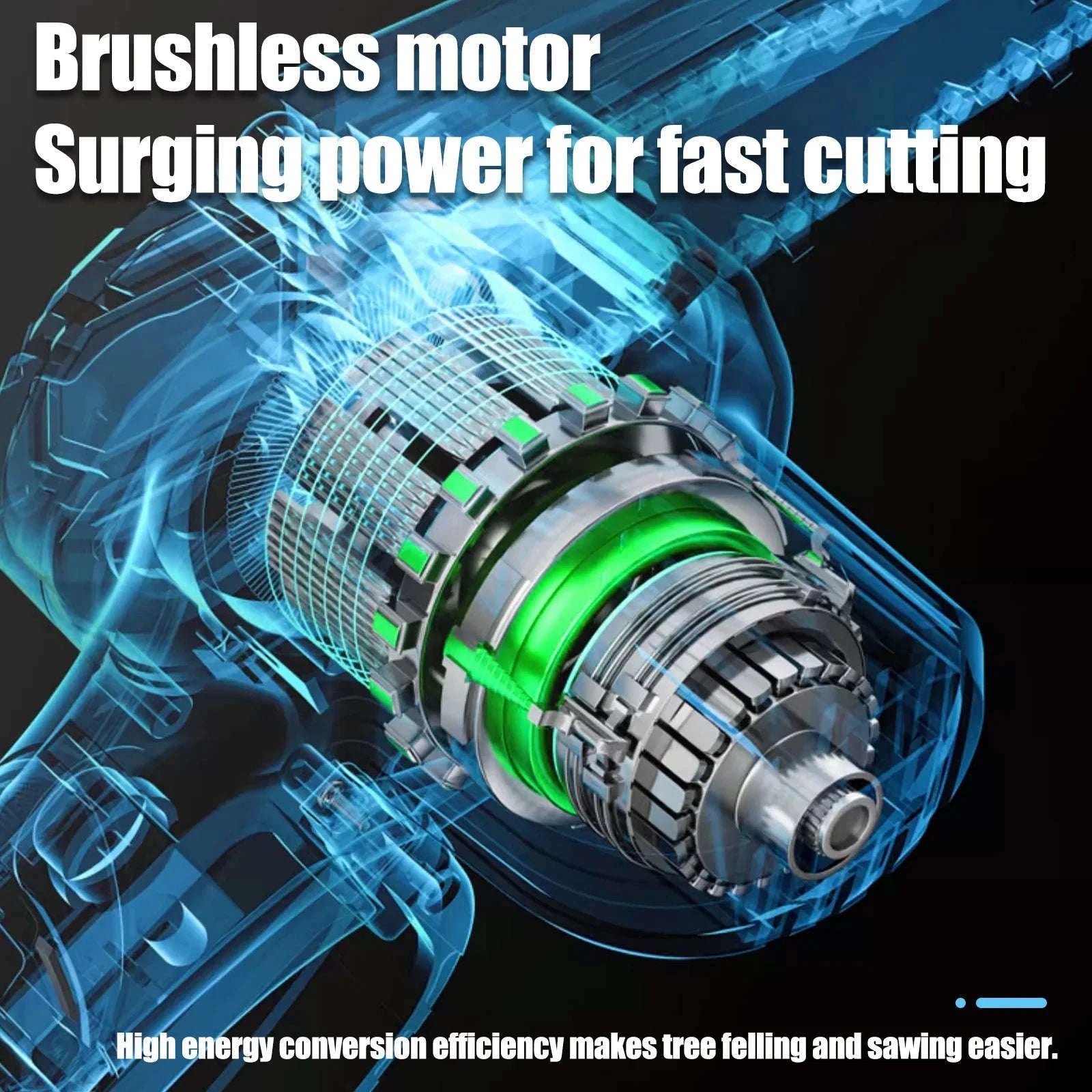 Cordless Chainsaw for Makita 18V – 6 Inch Mini Portable Chainsaw-2 x 3000mAH Battery / EU / GERMANY