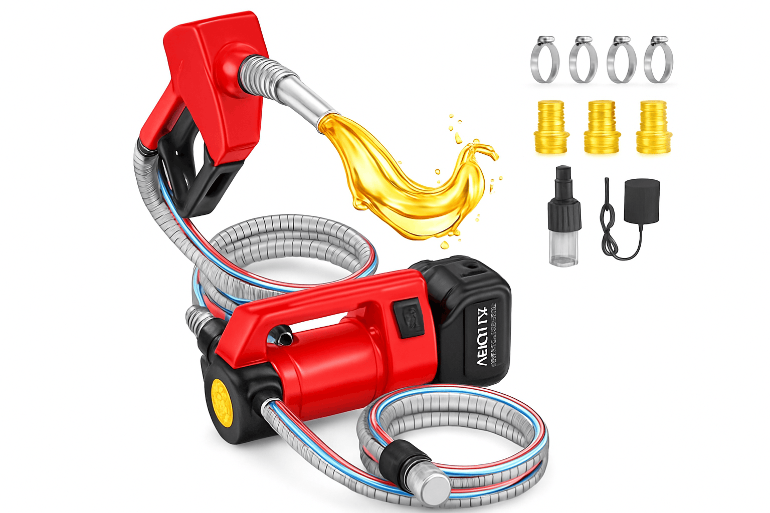Cordless Diesel Kerosene Transfer Pump Kit, 12GPM for 18V Makita Batteries-NO battery / United States